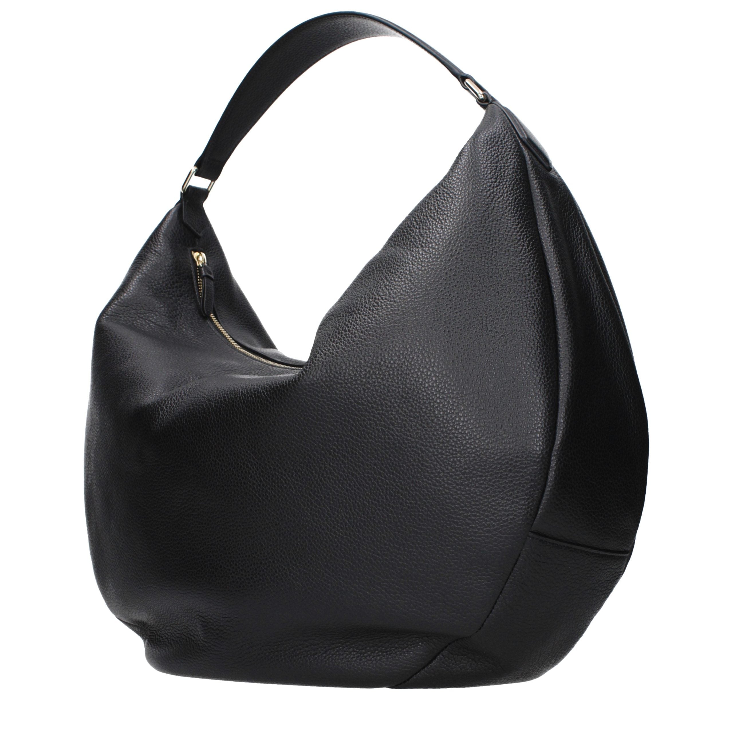 Grained Leather Shoulder Bag