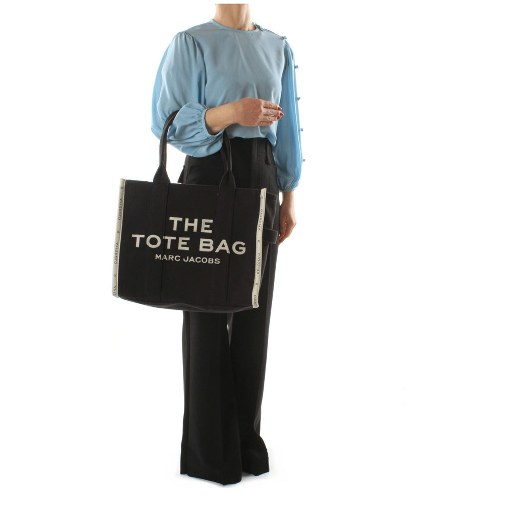 Large Structured Canvas Shoulder Bag