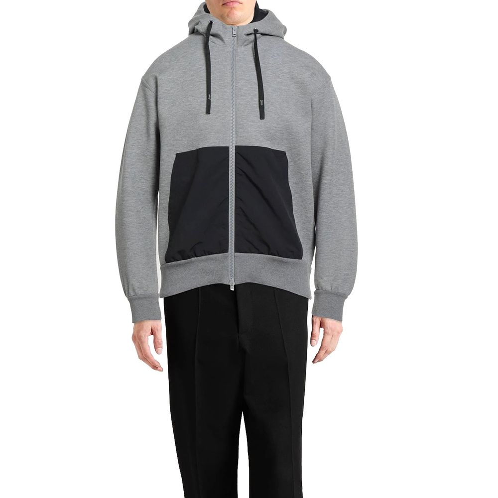 Heather Gray Cotton Blend Sweatshirt