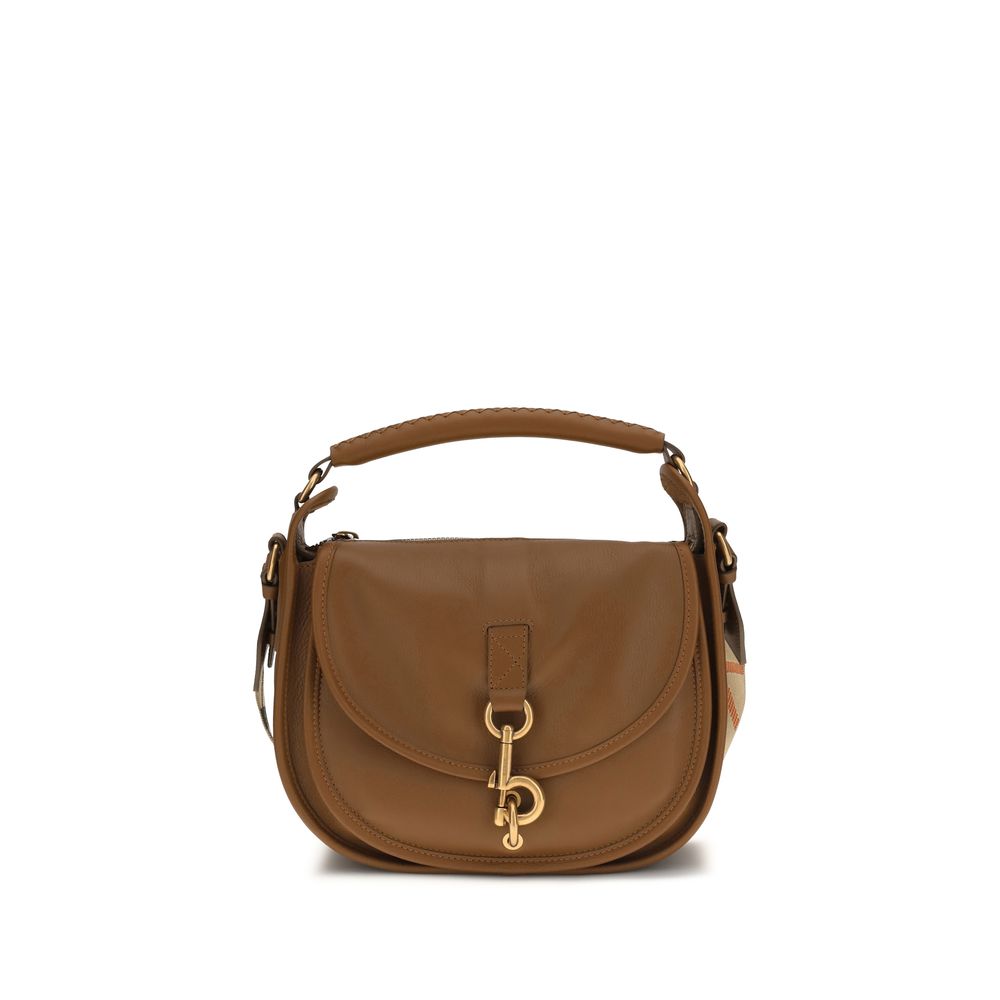 Small Calf Leather B Clip Crossbody Bag