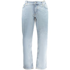 Azzurro Cotton-Blend 5-Pocket Jeans