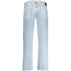 Azzurro Cotton-Blend 5-Pocket Jeans