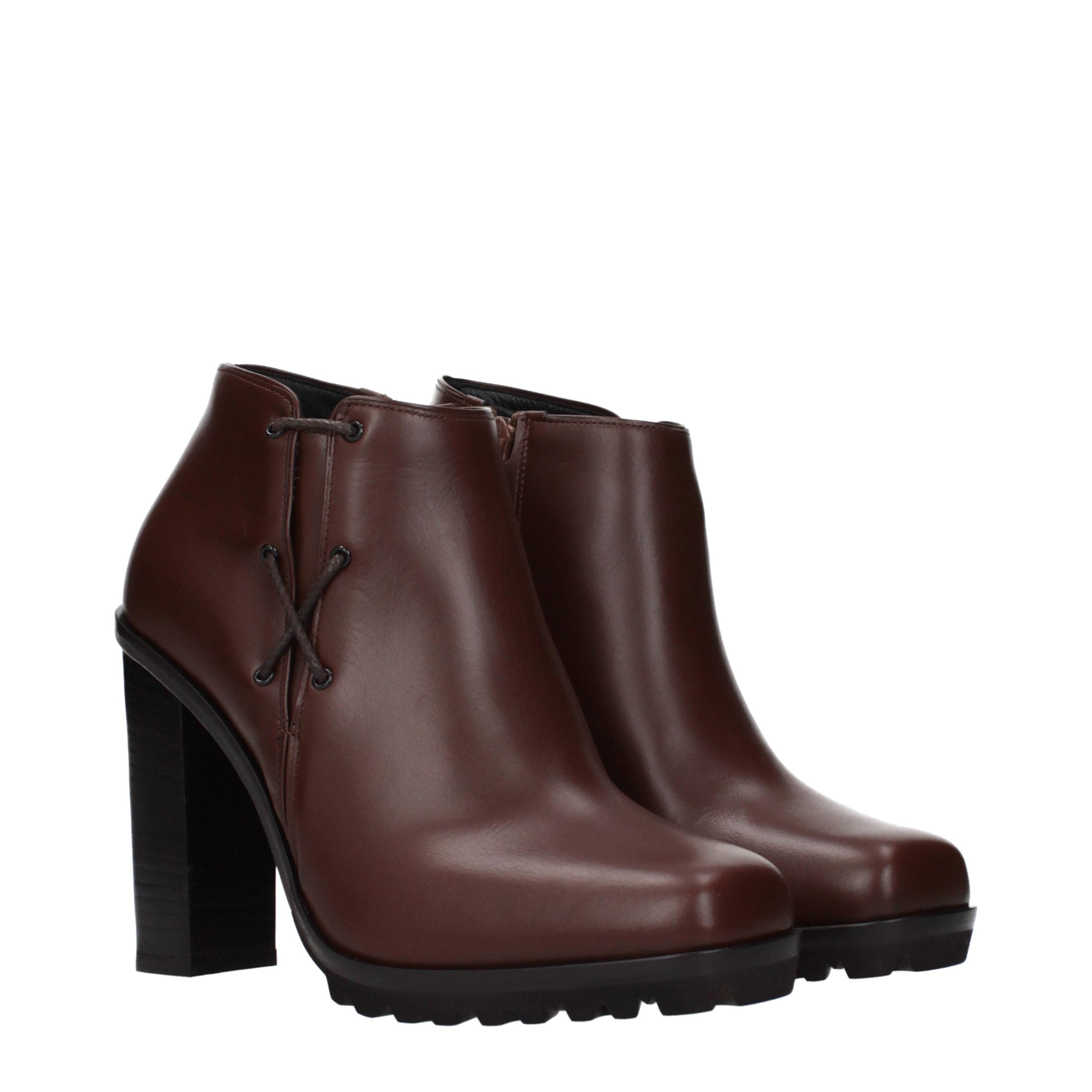 Brown Leather Ankle Boots