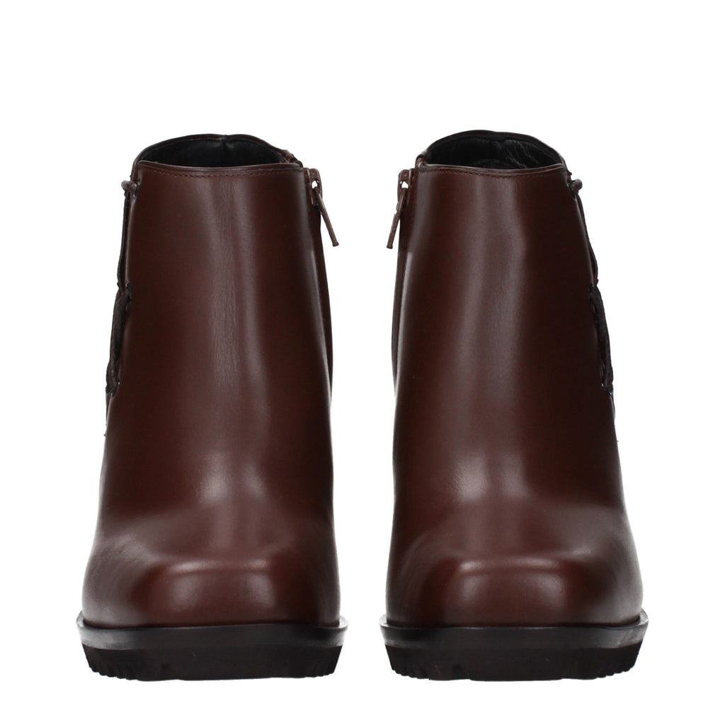 Brown Leather Ankle Boots