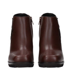 Brown Leather Ankle Boots