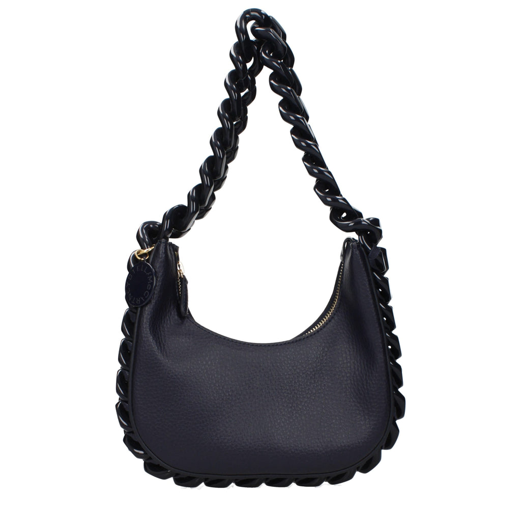 Blue Eco Leather Shoulder Bag