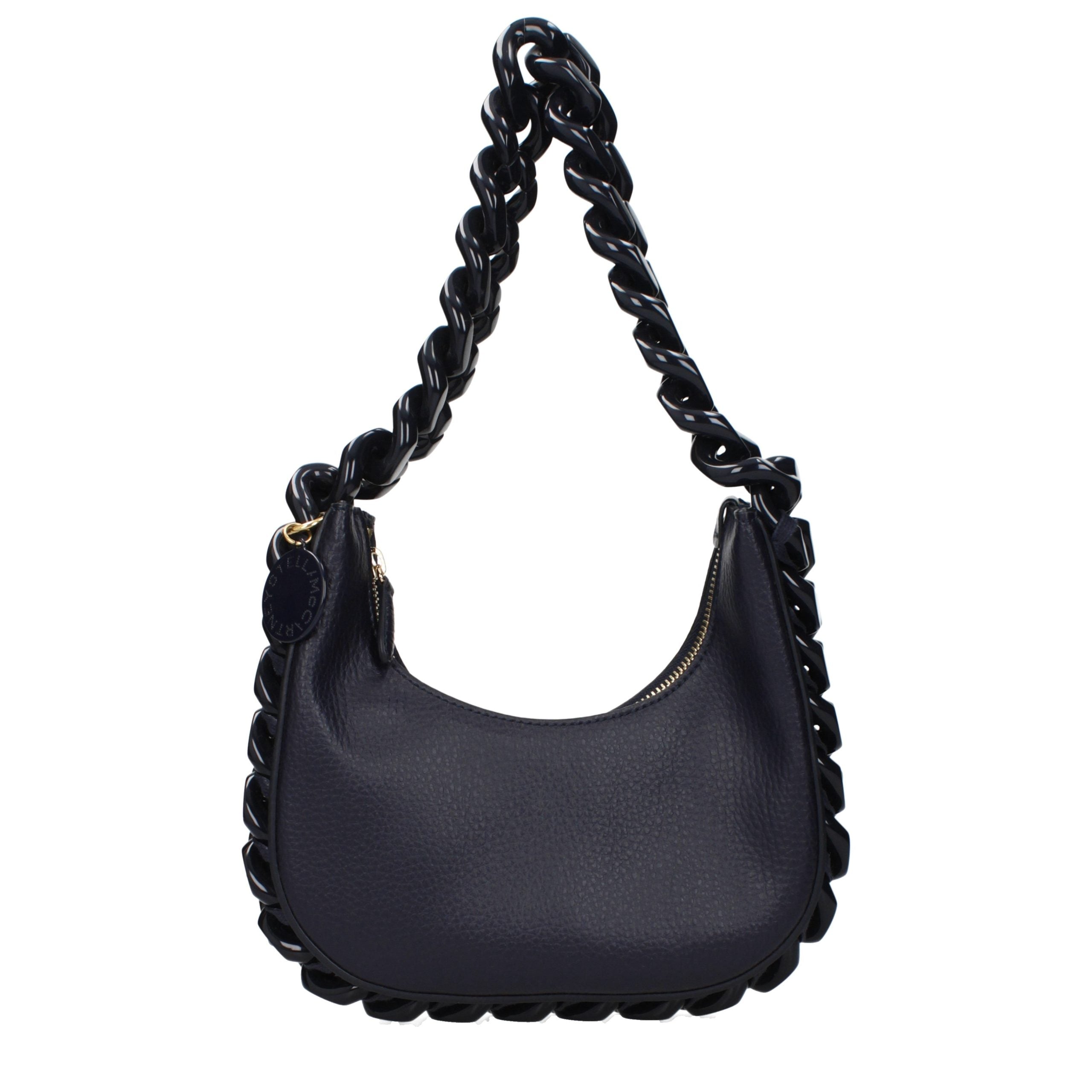 Blue Eco Leather Shoulder Bag