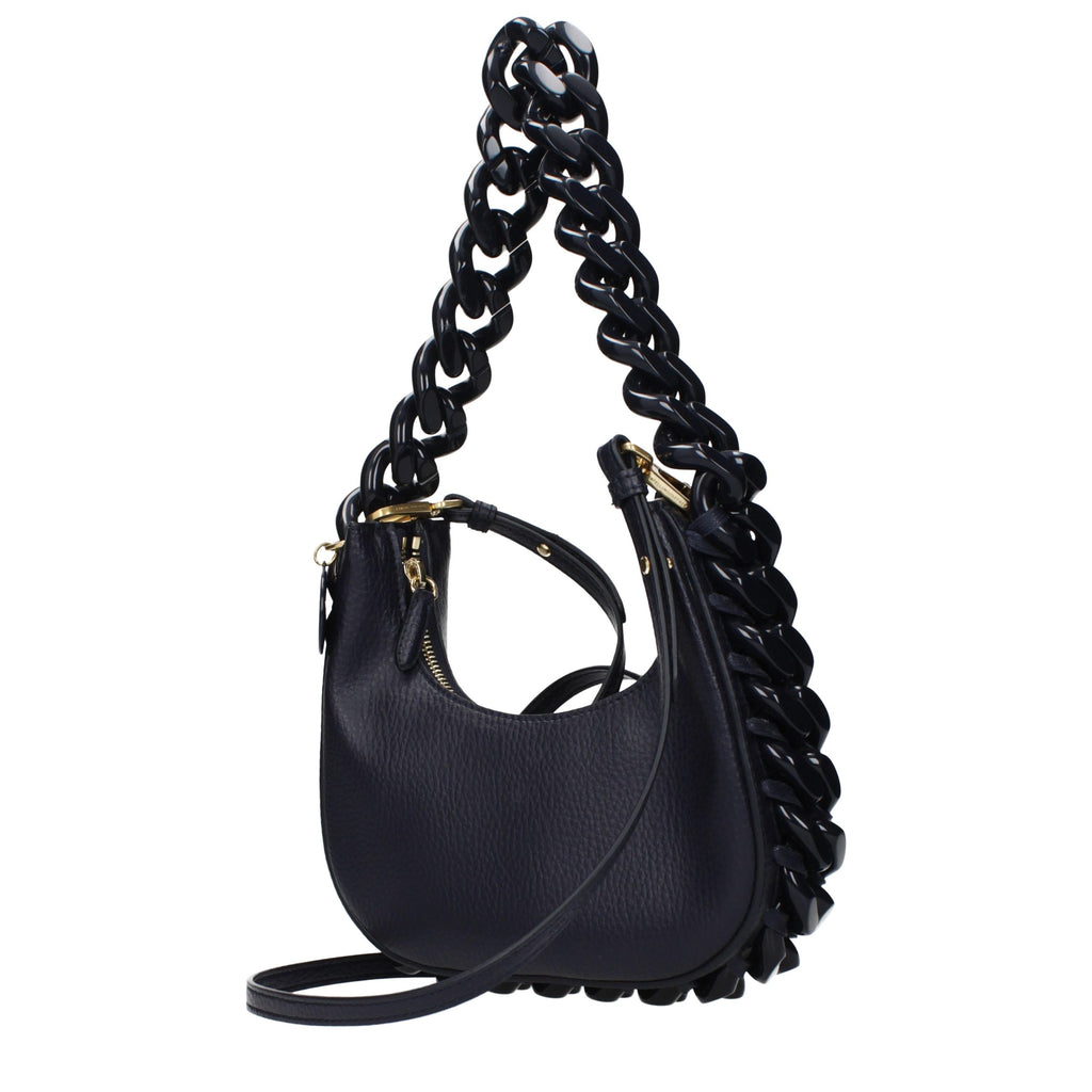 Blue Eco Leather Shoulder Bag