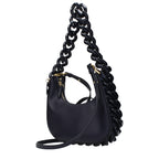 Blue Eco Leather Shoulder Bag