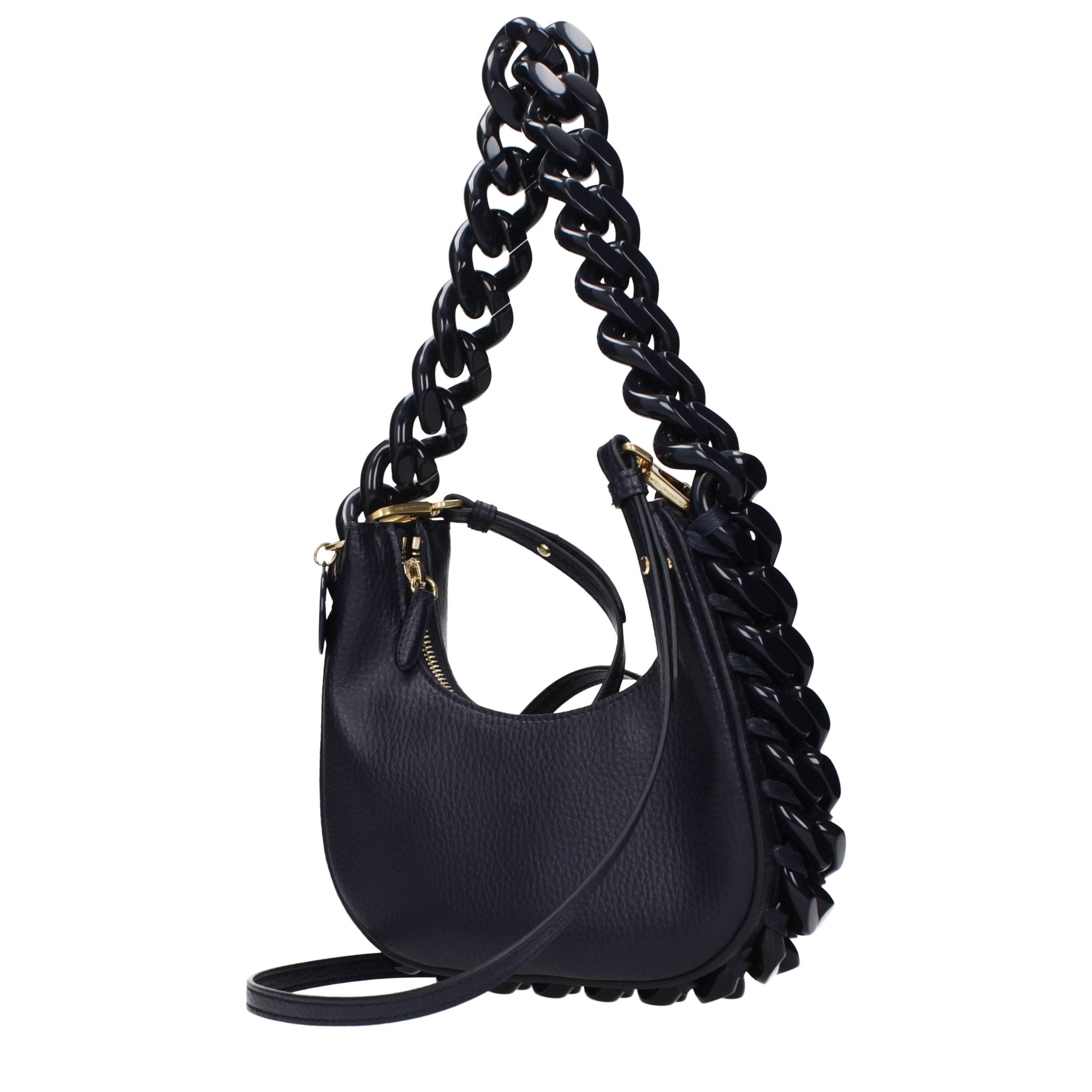 Blue Eco Leather Shoulder Bag