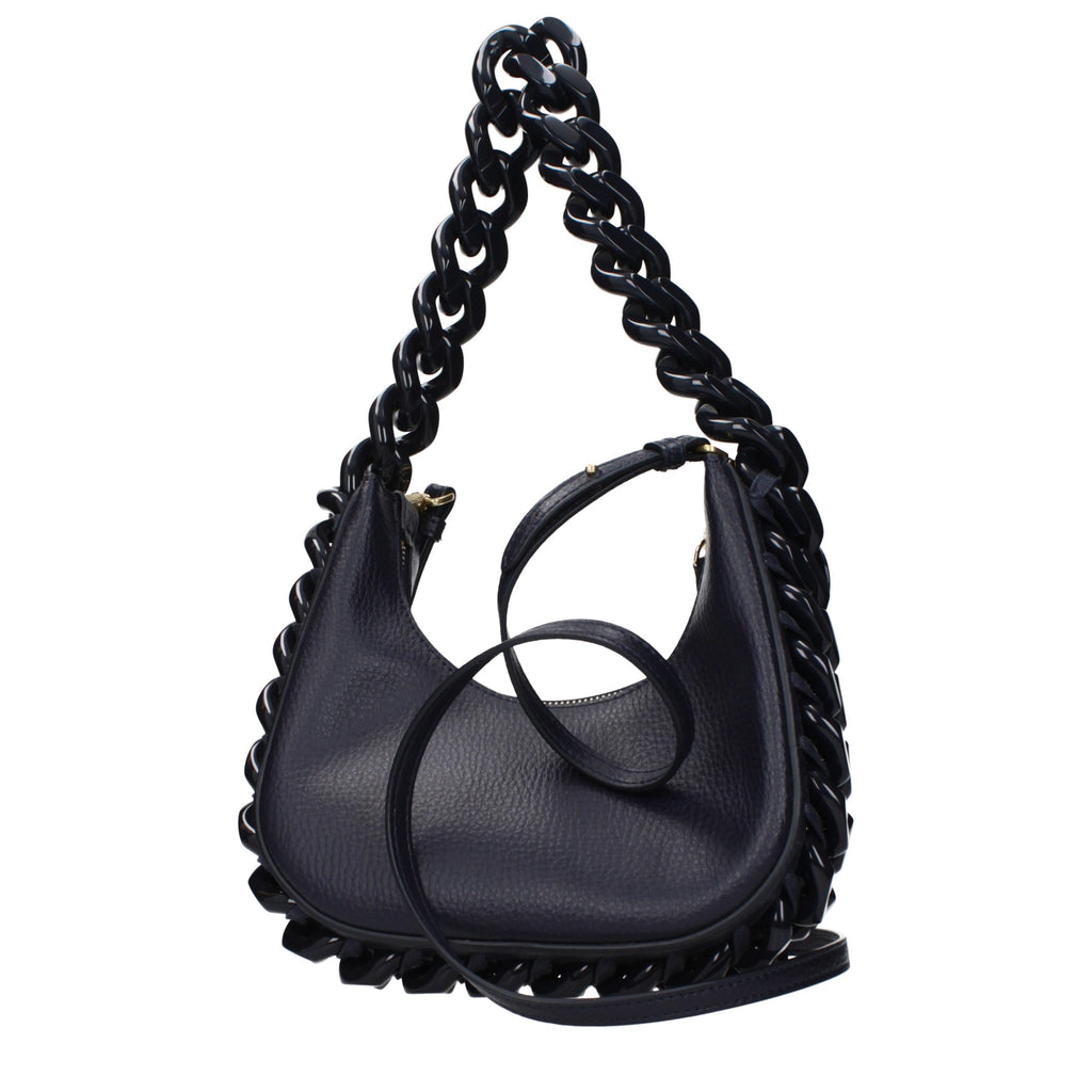 Blue Eco Leather Shoulder Bag