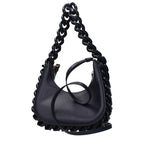 Blue Eco Leather Shoulder Bag