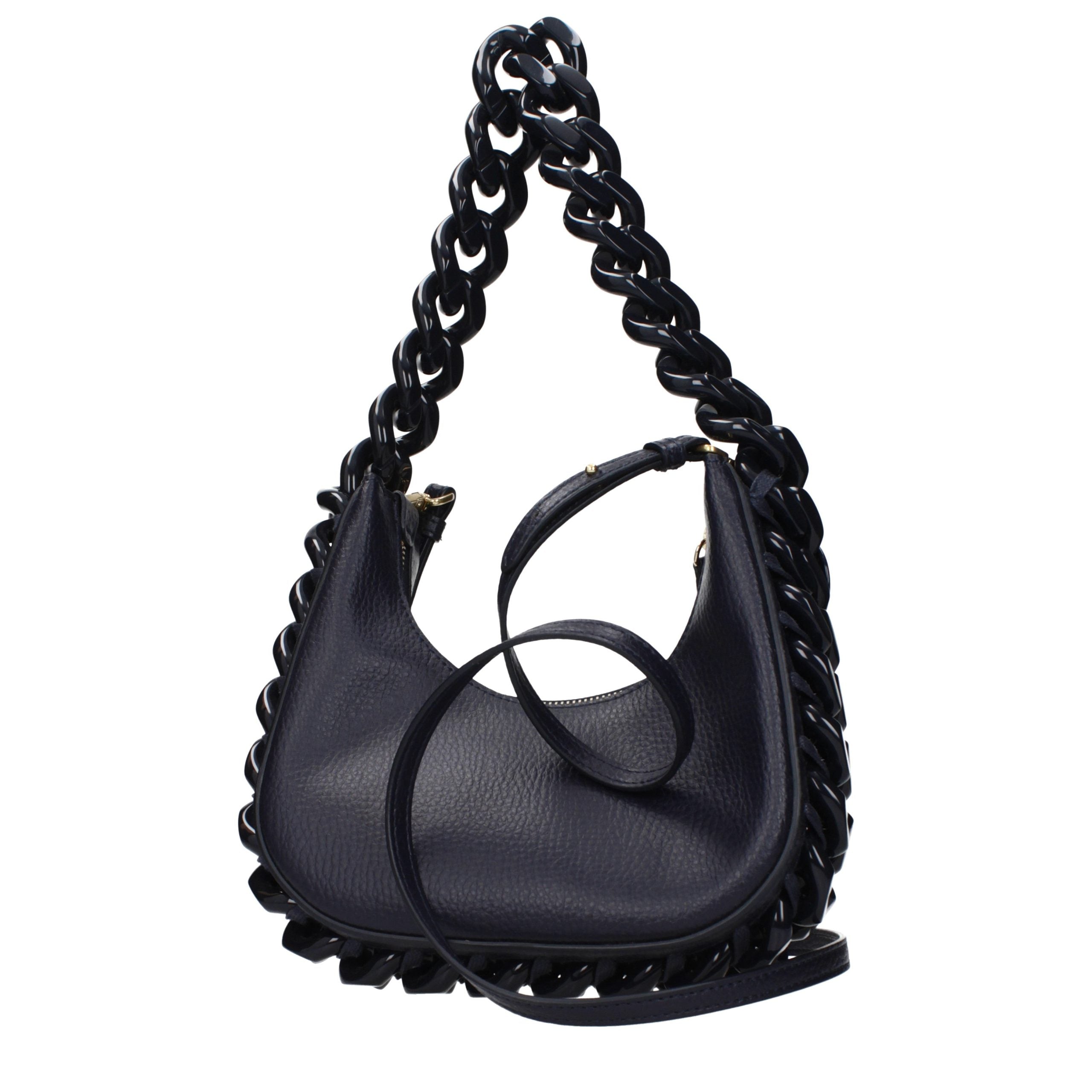 Blue Eco Leather Shoulder Bag