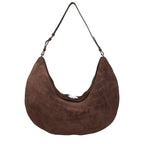 Brown Suede Shoulder Bag