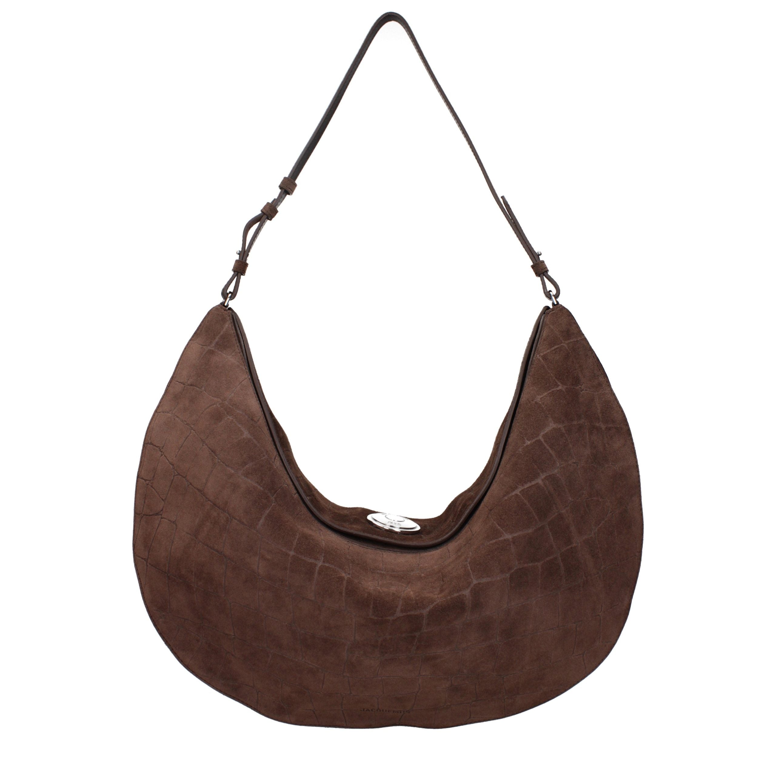 Brown Suede Shoulder Bag