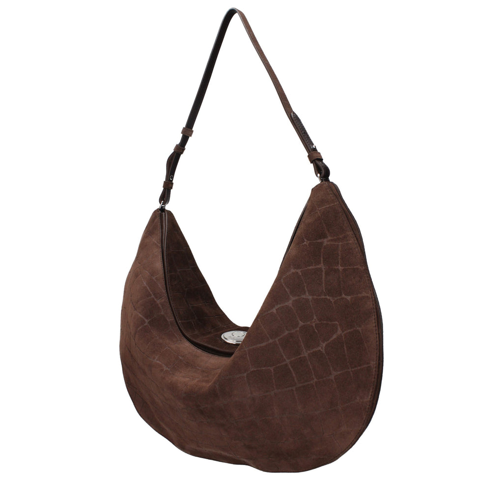 Brown Suede Shoulder Bag