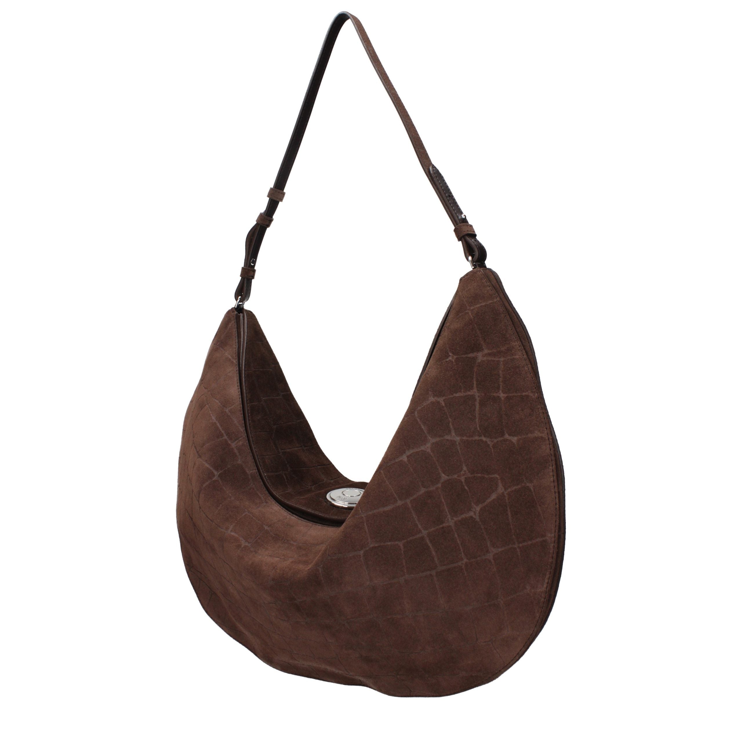 Brown Suede Shoulder Bag