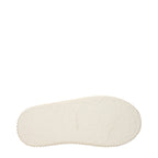White Grained Leather Platform Sneakers