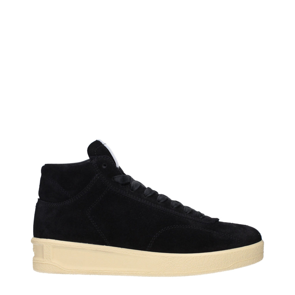Black Suede High-Top Sneakers