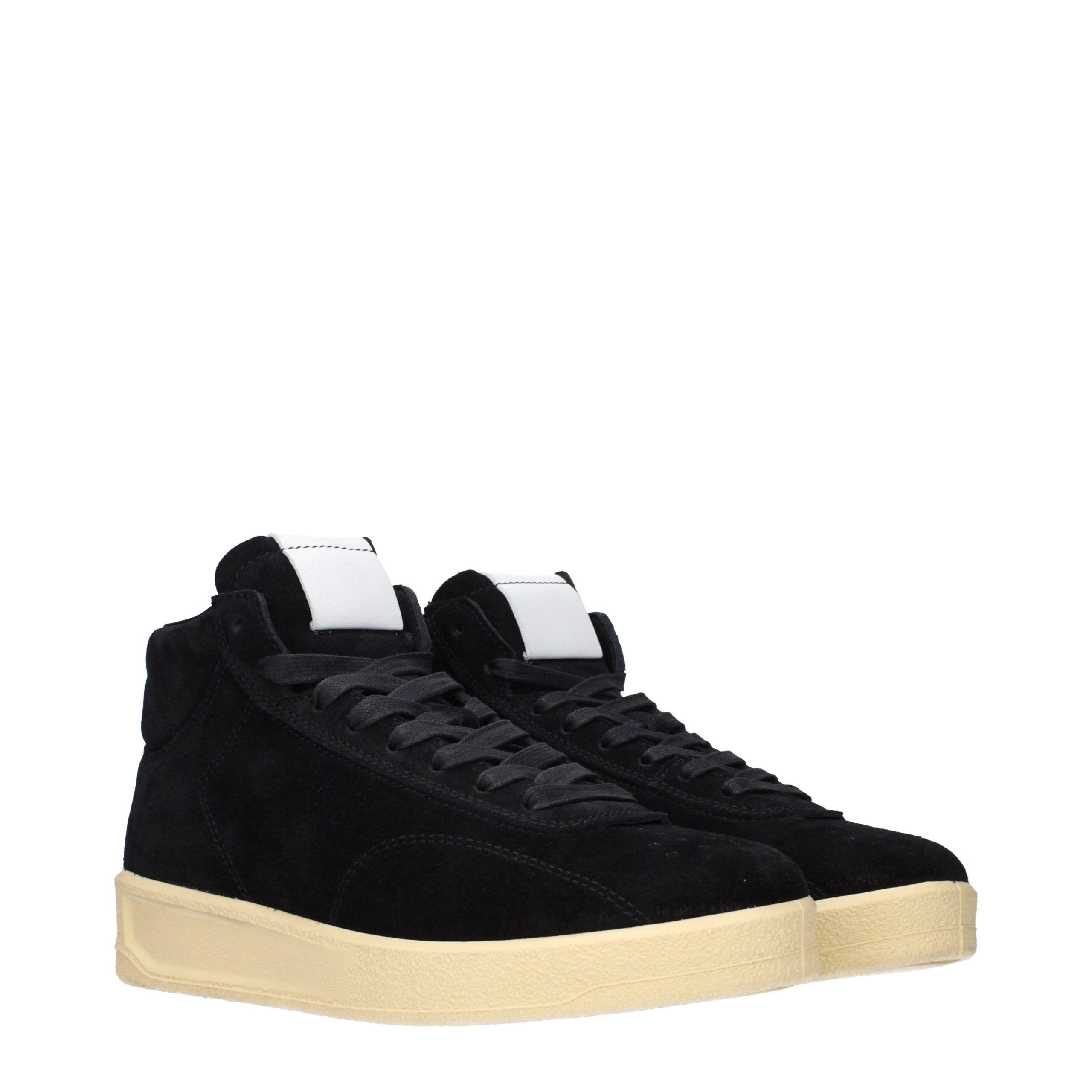 Black Suede High-Top Sneakers