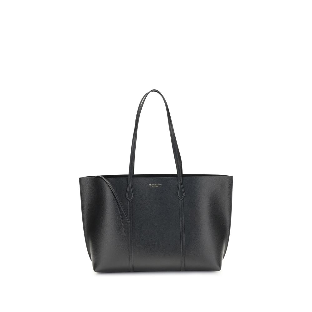 Black Grained Calf Leather Perry Tote