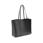 Black Grained Calf Leather Perry Tote