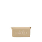 Beige Grained Calf Leather Mini Bag Shoulder Bag