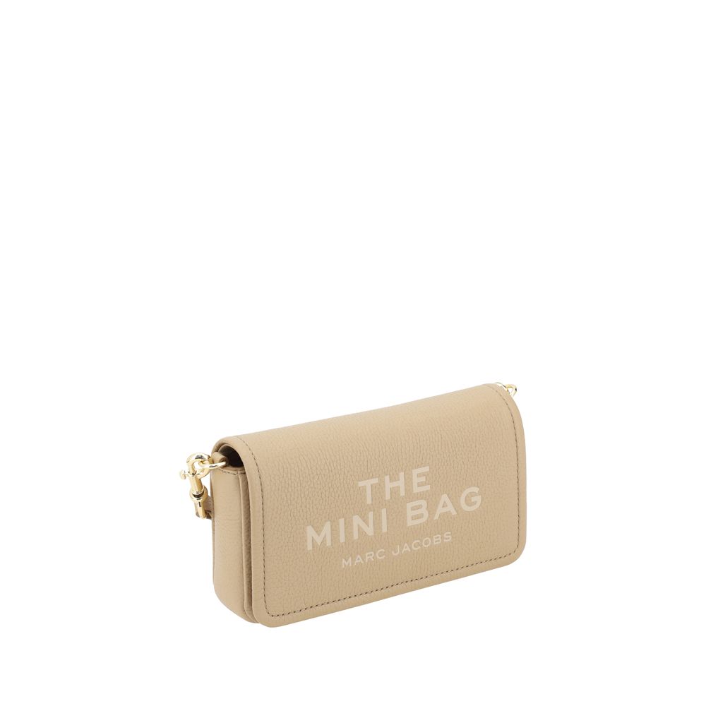Beige Grained Calf Leather Mini Bag Shoulder Bag