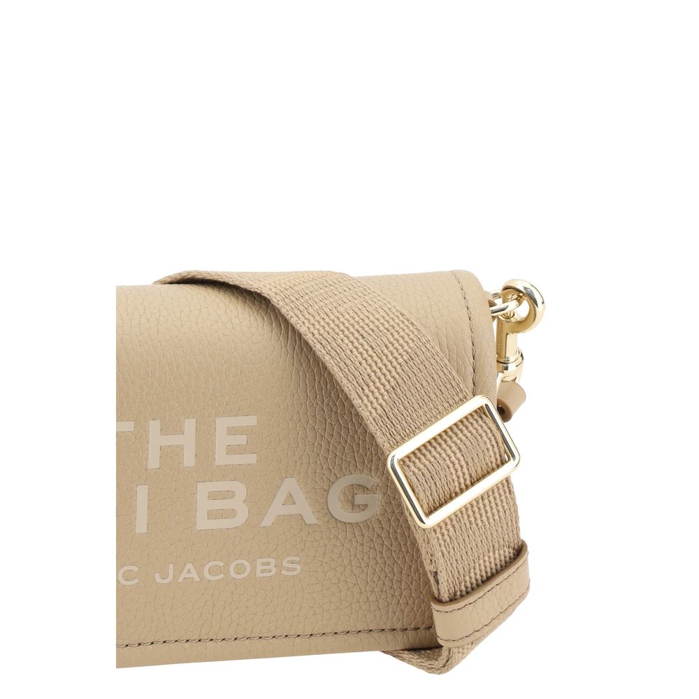 Beige Grained Calf Leather Mini Bag Shoulder Bag