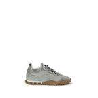 Gray Recycled Polyamide & Calf Leather Tyre Sneakers