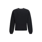 Black Cotton Fleece Tulip Sweatshirt