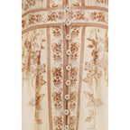 Linen Indra Plunge Midi Dress