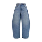 Cotton Crystal Balloon Oversize Jeans