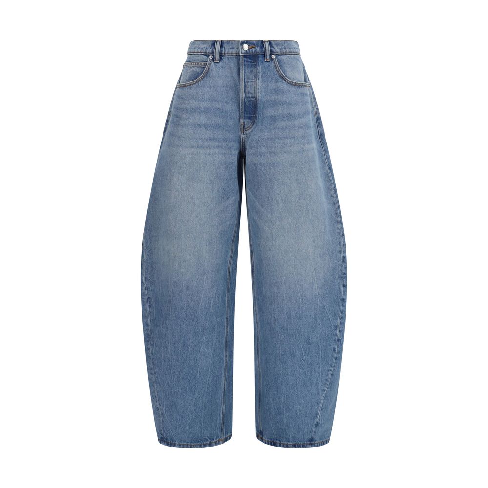 Cotton Crystal Balloon Oversize Jeans