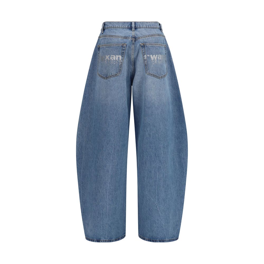 Cotton Crystal Balloon Oversize Jeans