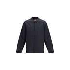 Black Cotton And Nylon Oversize Jacket