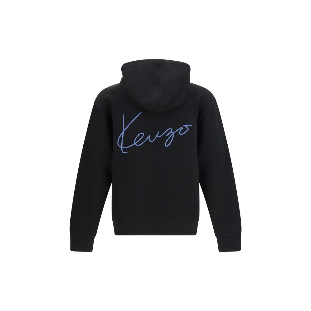 Black Cotton Kenzio Signature Hoodie