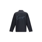 Black Cotton And Nylon Oversize Jacket