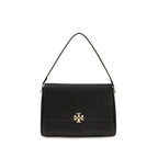 Black Calf Leather Charlie Large Shoulder Bag