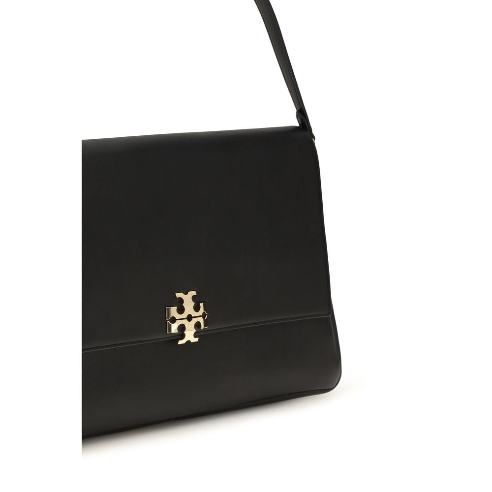 Black Calf Leather Charlie Large Shoulder Bag