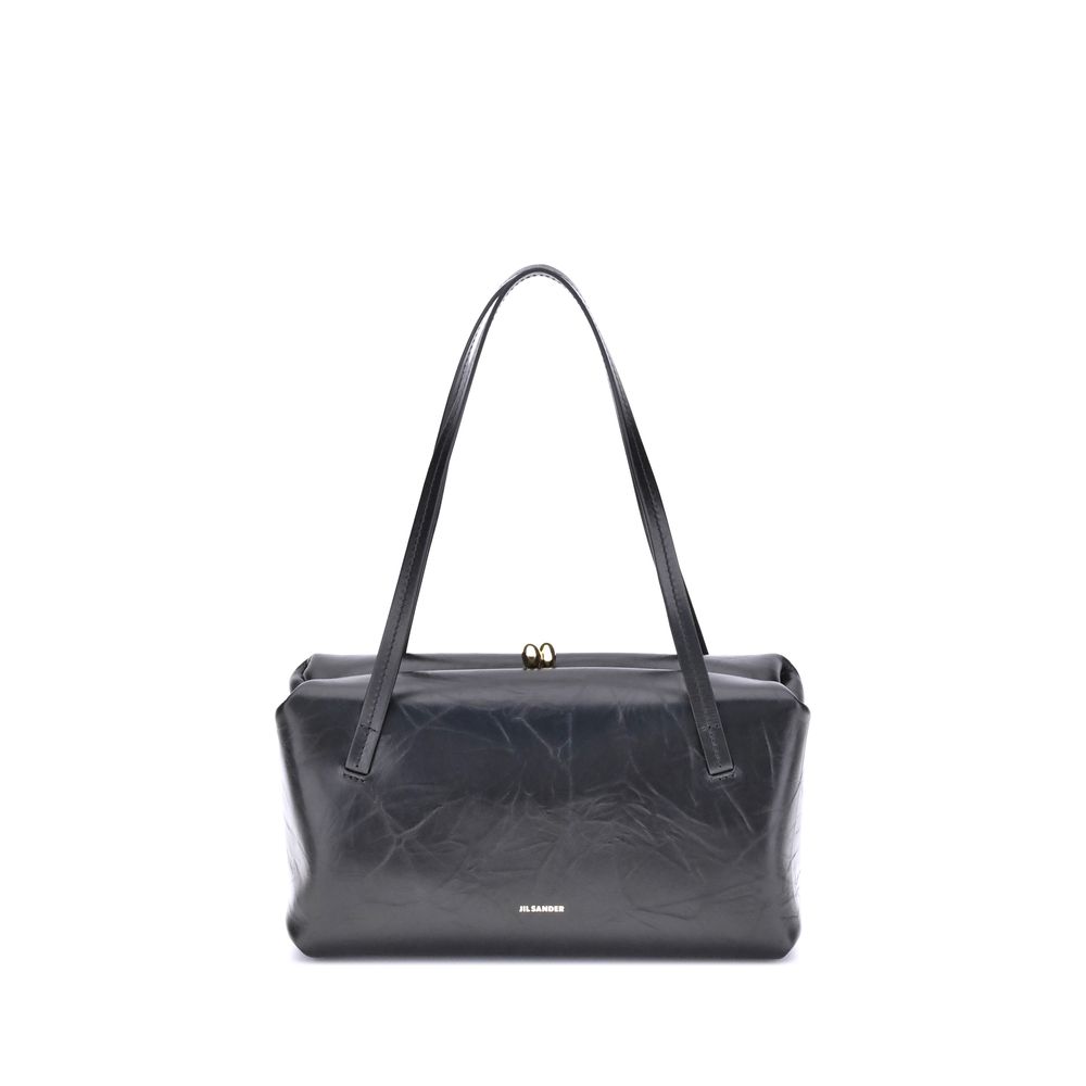 Black Calfskin Goji Pillow Small Shoulder Bag