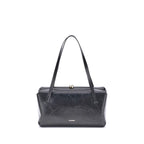 Black Calfskin Goji Pillow Small Shoulder Bag