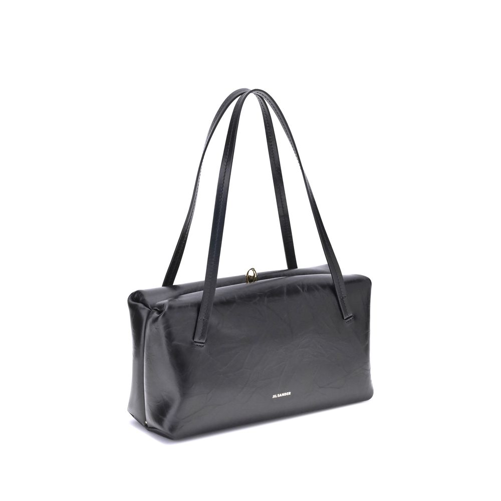Black Calfskin Goji Pillow Small Shoulder Bag