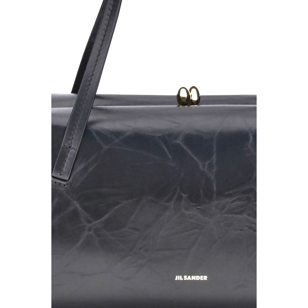 Black Calfskin Goji Pillow Small Shoulder Bag