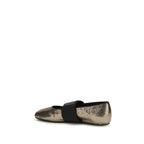 Calf Leather Sliced Square Ballerinas