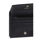 Compact Garnet Calfskin Rockstud Wallet