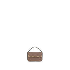 Mini Rockstud Garnet Calfskin Pouch