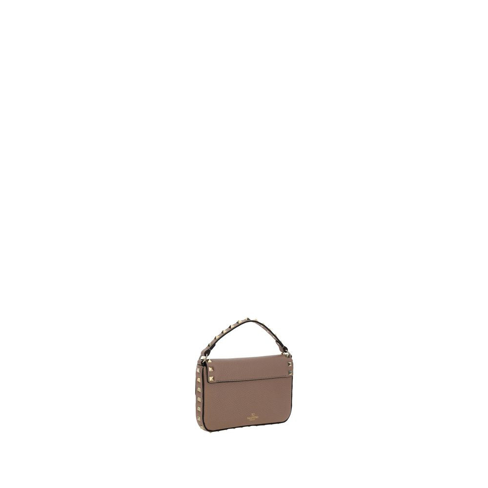 Mini Rockstud Garnet Calfskin Pouch