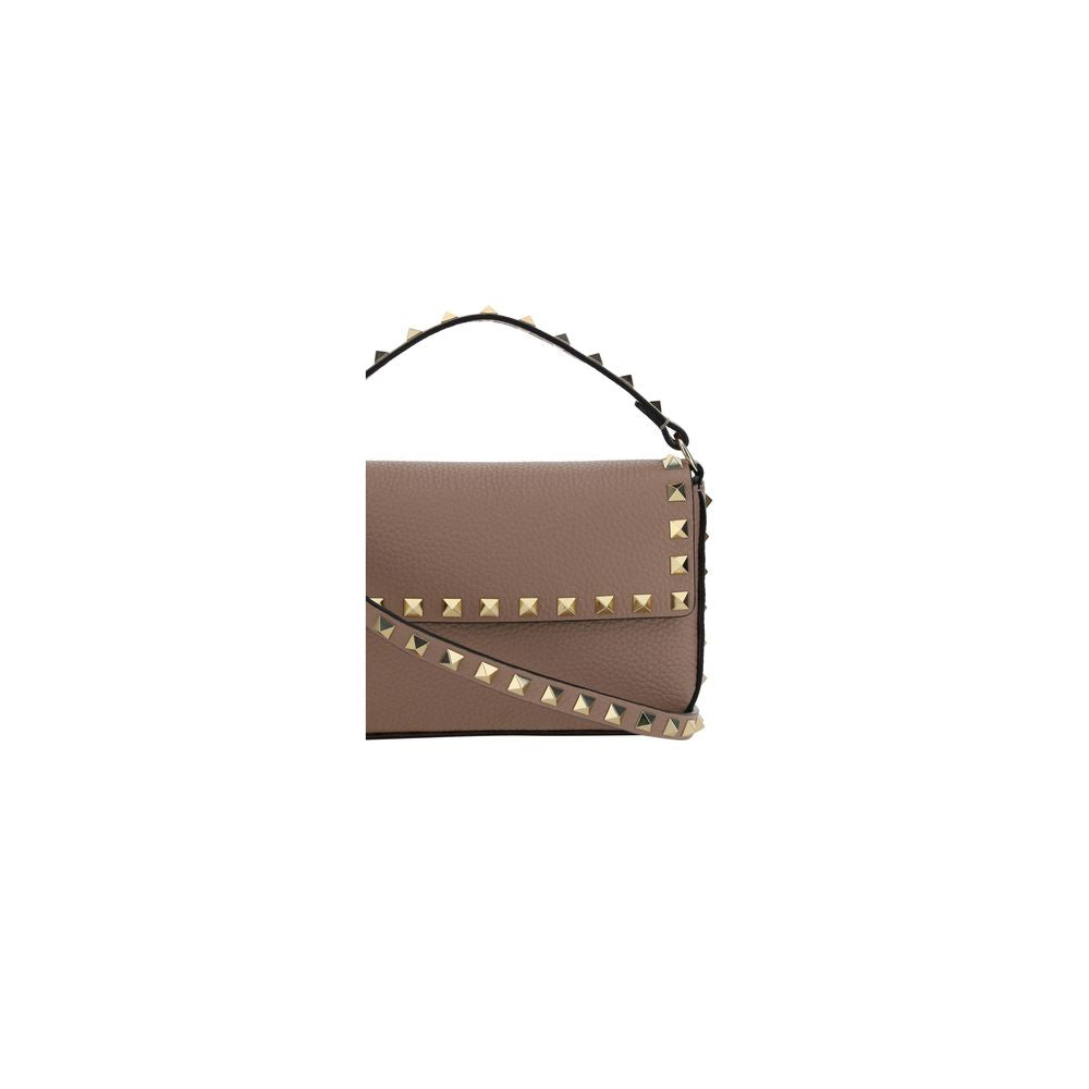 Mini Rockstud Garnet Calfskin Pouch