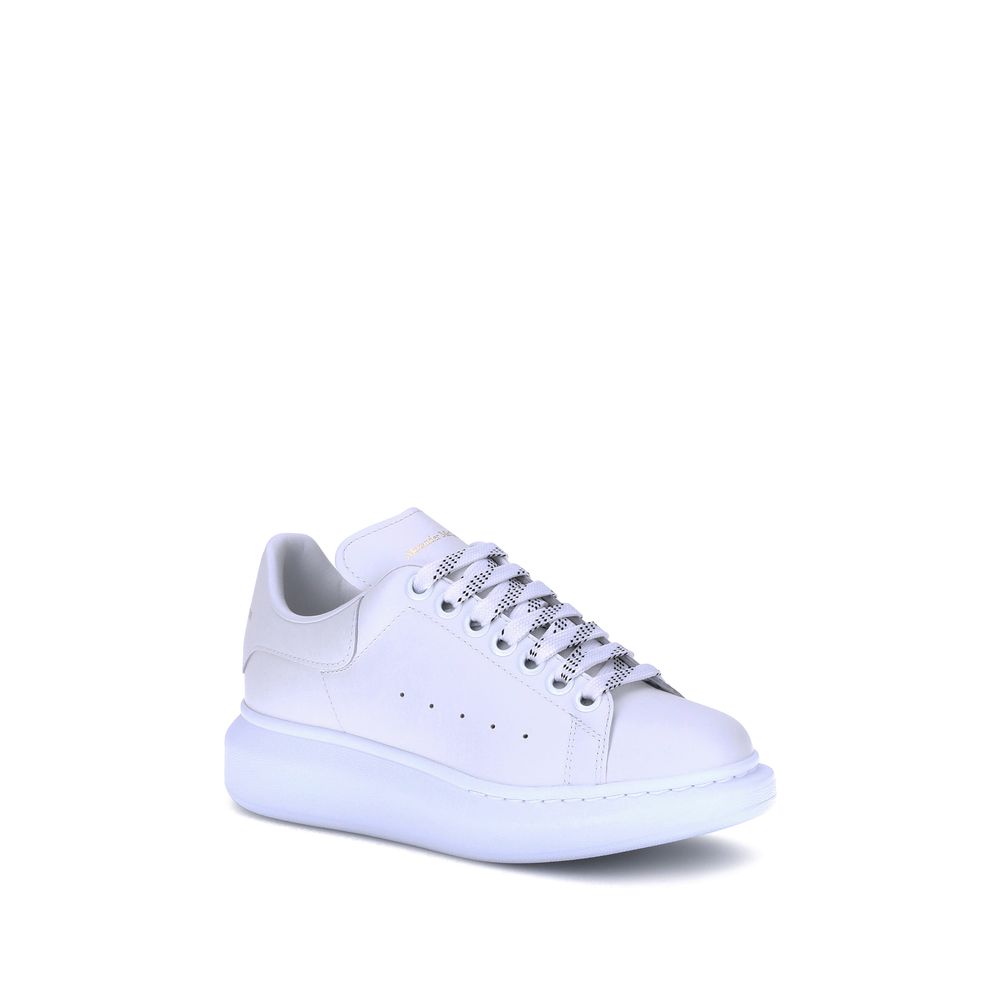 White Calfskin Platform Sneakers